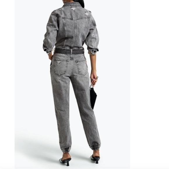 NWT Retrofete Renee Denim Jumpsuit in Slate Grey - Picture 7 of 15